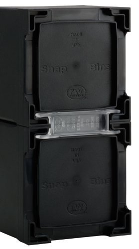Rattleware 82340 Snap Bin 3-Lid Holder, Black N2