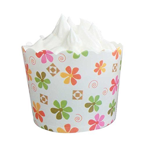Mikey Store, New 50pcs High Temperature Resistant Baking Cakes Dot Bead Cups (Colorful) N2