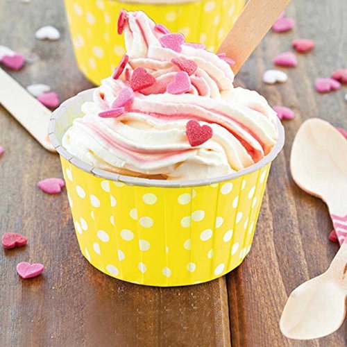 Mikey Store, New 50pcs High Temperature Resistant Baking Cakes Dot Bead Cups (Colorful) N4
