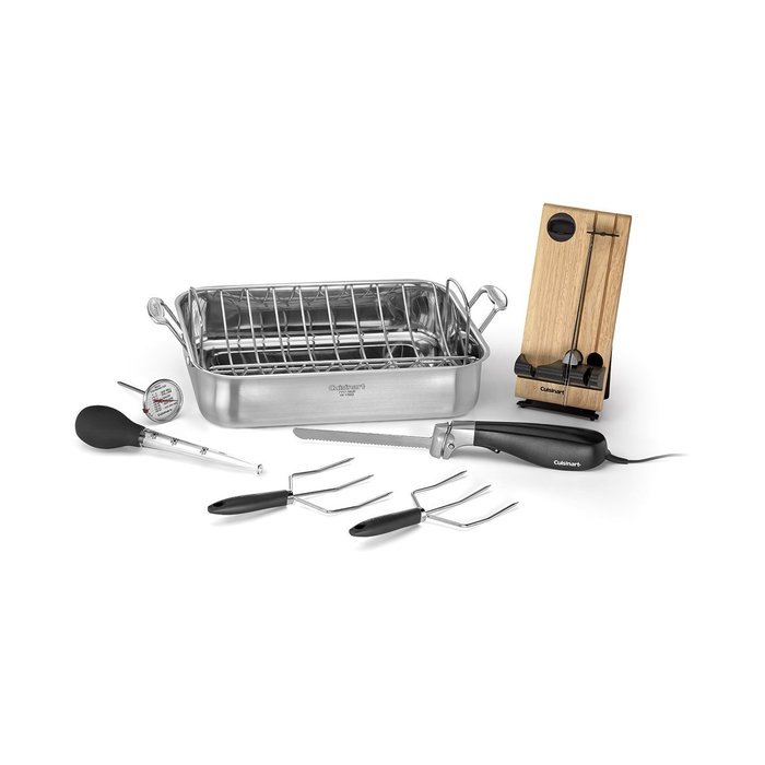 Cuisinart Chef's Classic Stainless 16-Inch Rectangular Roaster with Rack N4