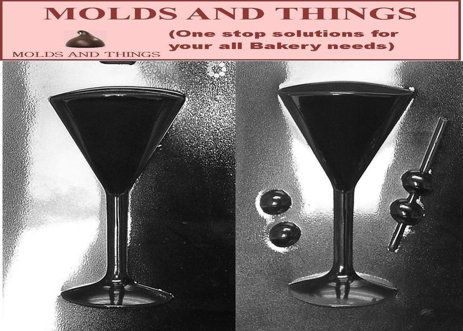MARTINI GLASS (side 1+ side 2) Chocolate Candy Mold With Molding Instruction