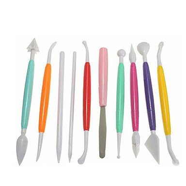 Y&XL&H 10Pcs Colored Fondant Cake Sugar Flower Sculpture Group Shaping Modeling Baking DIY Tools N4