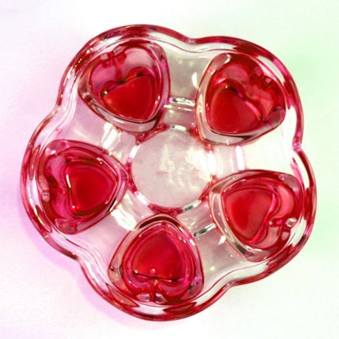 Aamina Crystal Teapot Heating Base Glass Teapot Warmer In Heart Shape Heat Resistant for Heating Tea or Beverages... N11