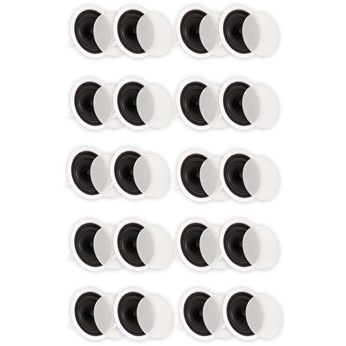 Theater Solutions TS80C In Ceiling 8" Speakers Surround Sound Home Theater 10 Pair Pack