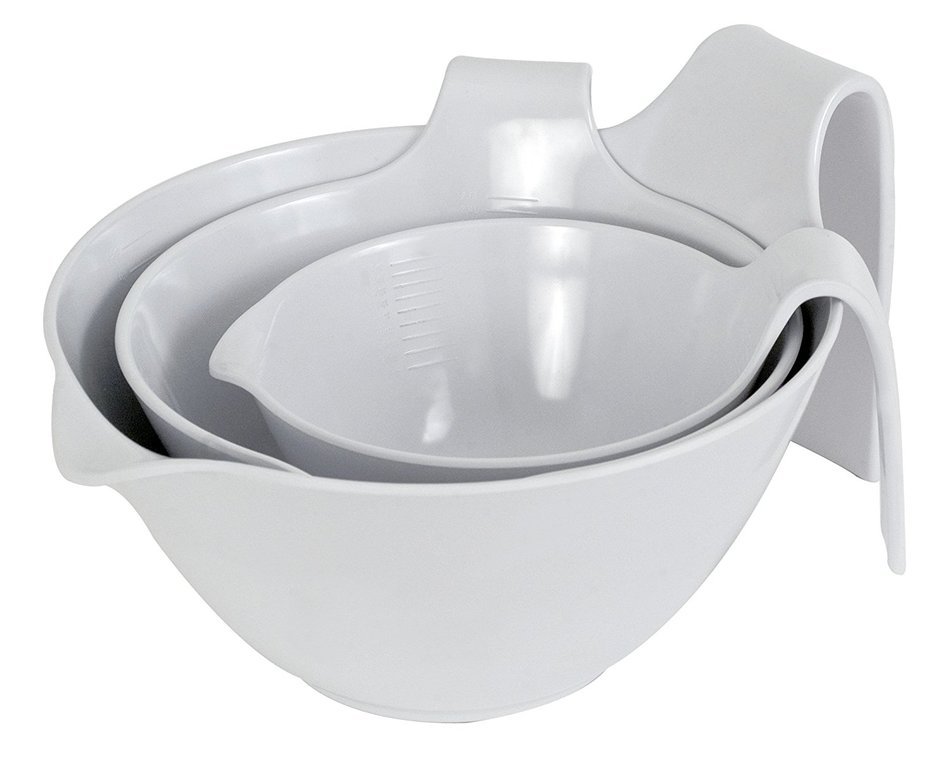 Curtis Stone Hold Me White Melamine Mixing Bowl, 1-1/2-Quart N2