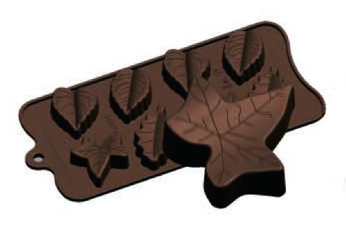Fat Daddio's Silicone Chocolate Mold Leaves, 8 Pieces Per Mold