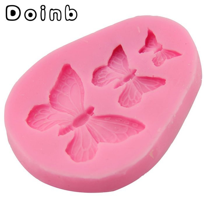 Doinb Jewel Butterfly Knot Bowknot Fondant Silicone Molds Outer Size 9.5x6x1.5CM GJM-1773 FDA N21