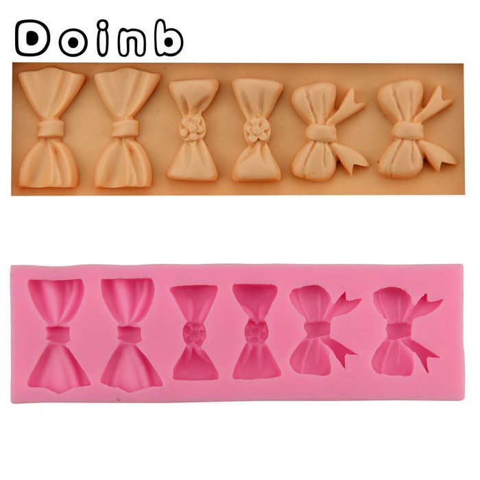 Doinb Jewel Butterfly Knot Bowknot Fondant Silicone Molds Outer Size 9.5x6x1.5CM GJM-1773 FDA N23