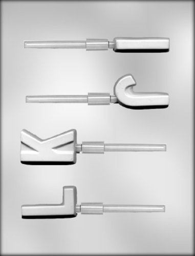 CK Products 2-Inch Initial Sucker I-J-K-L Chocolate Mold