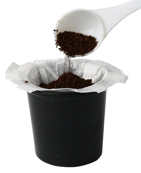 Greenco 0017C 300 Disposable Replacement K-Cup Filters Compatible with Keurig K-Cup Coffee Machines, Black N4
