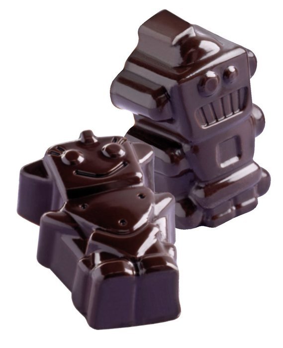 Silikomart Silicone Easy Chocolate Mold, Assorted, Robots N14