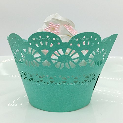 CozyT 50 PACK Cupcake Wrappers Artistic Bake Cake Paper Cups Vine Lace Laser Cut Liner Baking Cup Muffin Case... N14