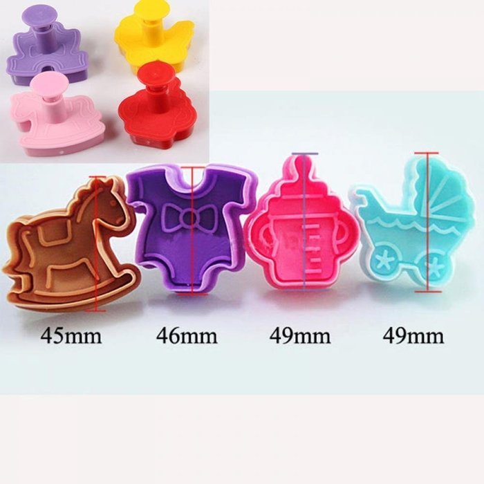 GOOTRADES Shower Clothes Cookie Stamp Press Baby Mould Cutter Biscuit Molds DIY Tool N2
