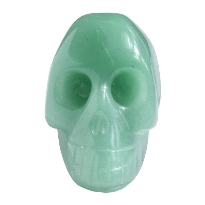 JOVIVI Hand Carved Natural Gemstone Healing Reiki Skull Head Statue Figurine 1.5 inches w/Box (Turquoise) N19