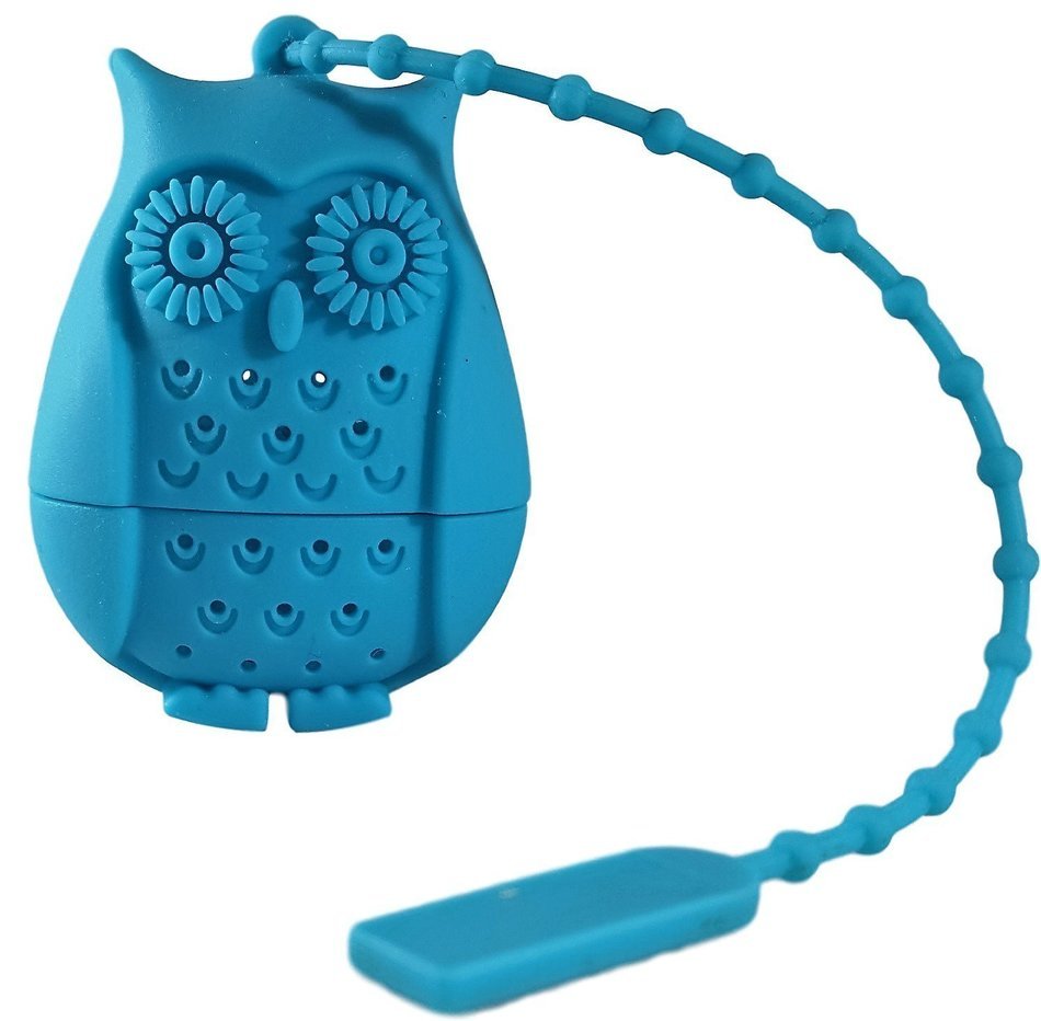 Hoot-Tea Owl Tea Strainer/ Infuser Loose Leaf Tea Maker by WickedGoodz (Olive Green) N8