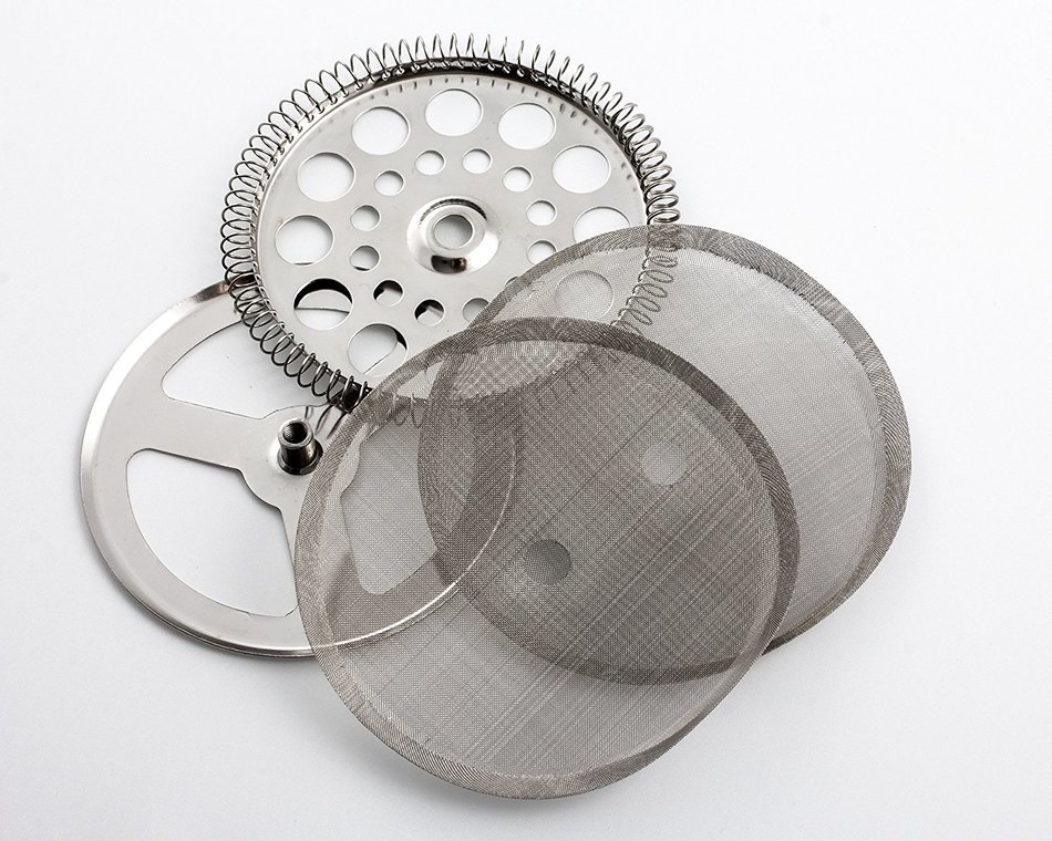 Large Stainless Steel French Press Coffee Maker Double Wall Tea Or