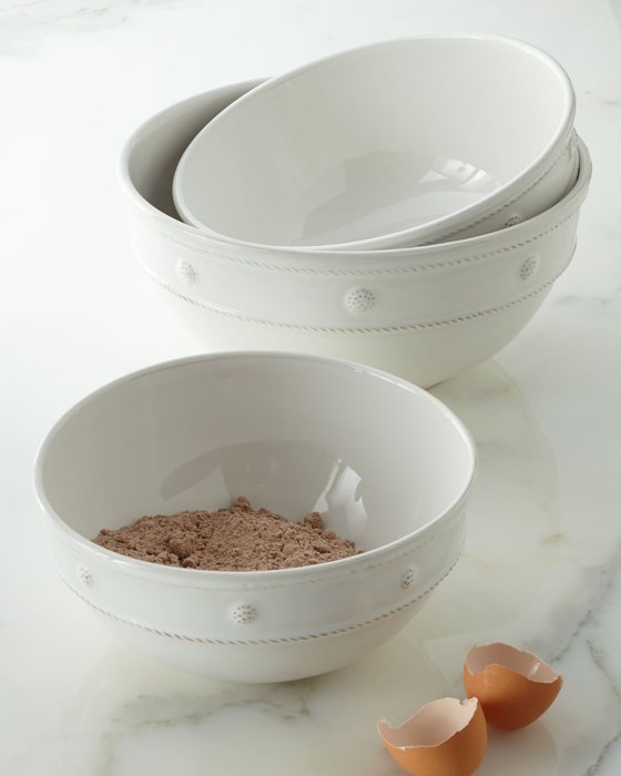 Juliska Berry And Thread Mixing Bowls Set/3 Whitewash