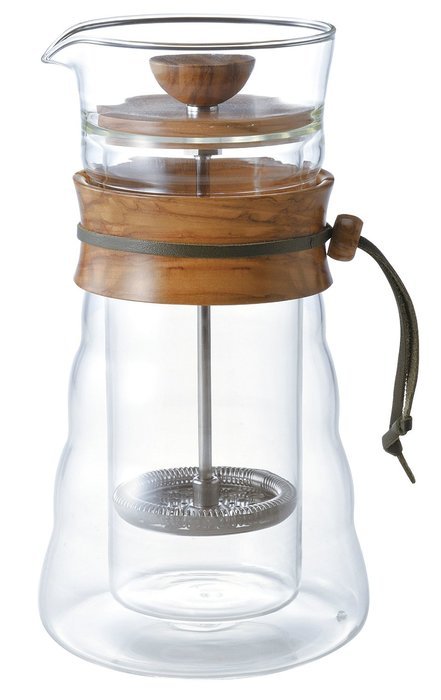 Hario DGC-40-OV Double Wall Glass Coffee Press, Clear