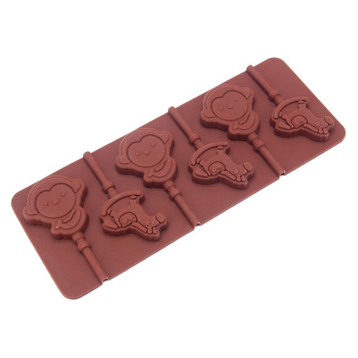 eGroo&reg; Silicone Candy Molds & Ice Cube Trays - Hard Candy Lollipop Mold with Sticks DIY 3d Chocolate Fondant Mould... N5