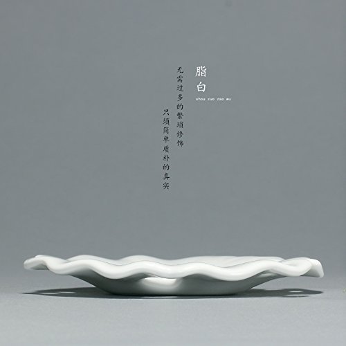 CCWY Kaolin-fat classic white porcelain saucer tea accessories ceramic saucer glass mat the mat insulation pad N2