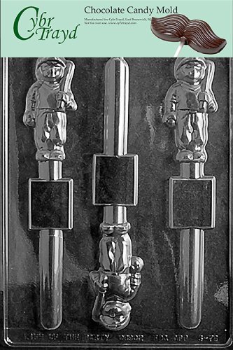 Cybrtrayd S078 Sports Chocolate Candy Mold, Baseball Player Pretzel