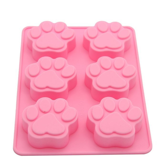 bouti1583 Silicone Cat Paw Charlotte Cake Baking Mold 1 Pcs with 6 Cavities N5