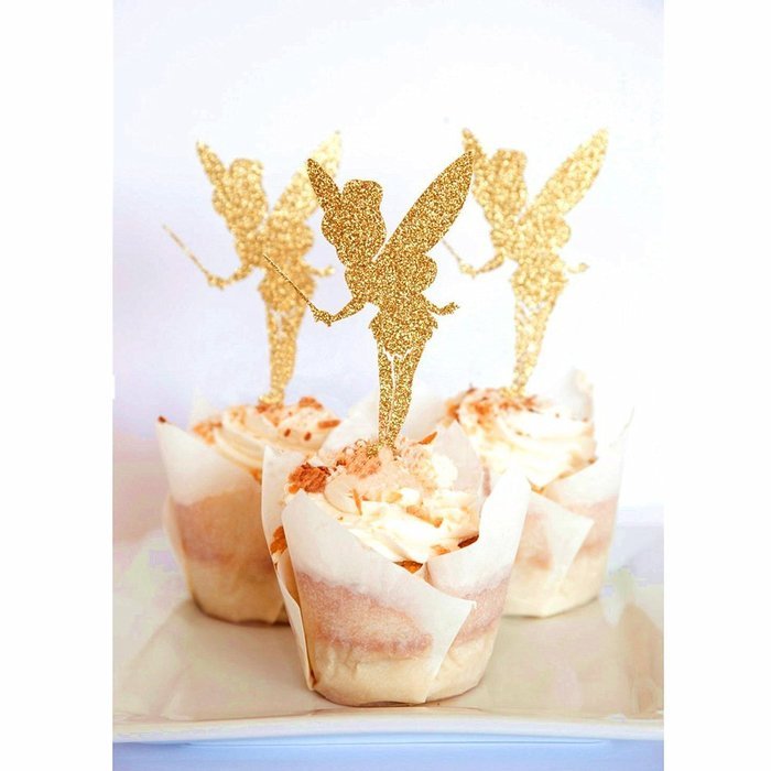 Glitter Paper Angel Fairy Cake Topper Pick Wedding Party Favor Decor Pack of 20 N2