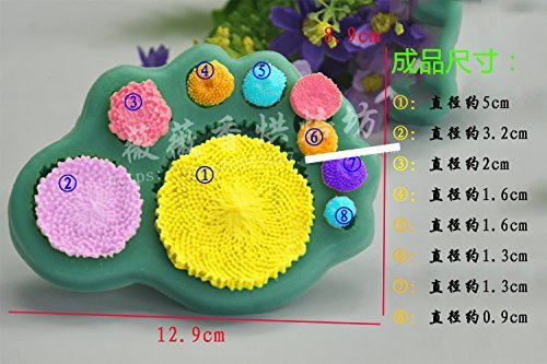 Anyana Daisy Sunflower Stamen Flower Heart Silicone Fondant Mold Cake Decorating Pastry Gum Pastry Tool Kitchen... N3