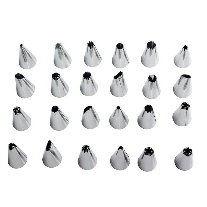 29 in 1 Piece Cake Decorating Tips Kits,Sun Cling Stainless Steel Icing Tip Set Tools Includes 2 Reusable 12in...