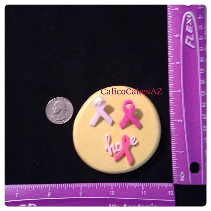 Cancer Awareness Ribbons & HOPE Fondant Mold Chocolate Candy Gumpaste Soap Resin Clay