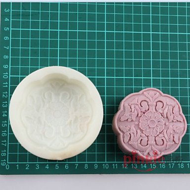 Sher Flower Shaped Soap Molds Mooncake Mould Fondant Cake Chocolate Silicone Mold, Decoration Tools Bakeware N5