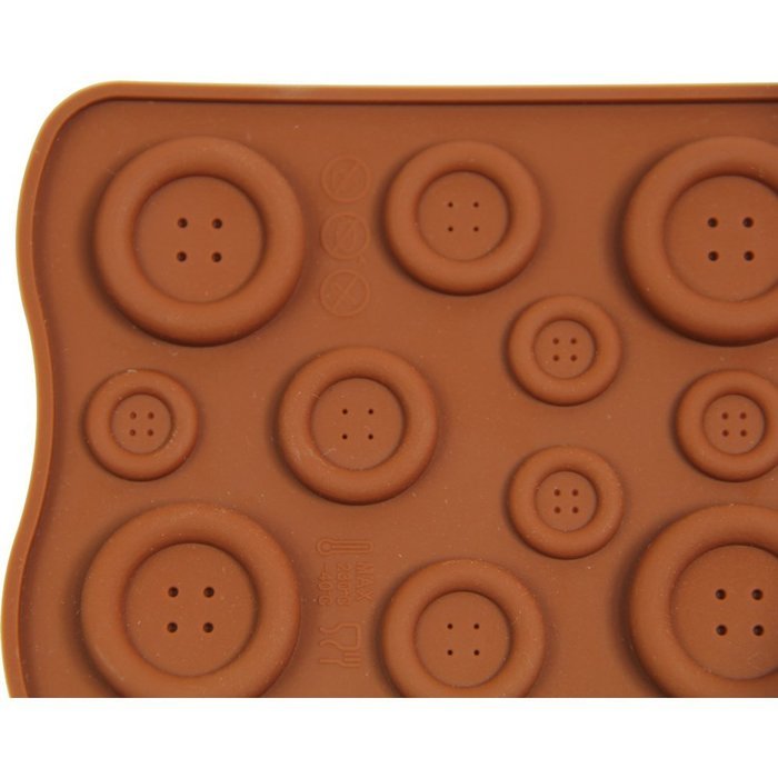 Button Chocolate Candy Cake Topper Silicone Bakeware Cake Baking Mold Mould N5