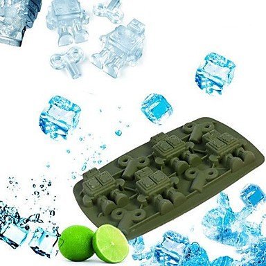 Y&XL&H Robot Winder Ice Cube Tray Silicone Soap Chocolate Pop Out Fundant Mould Mold (Random Color) N3