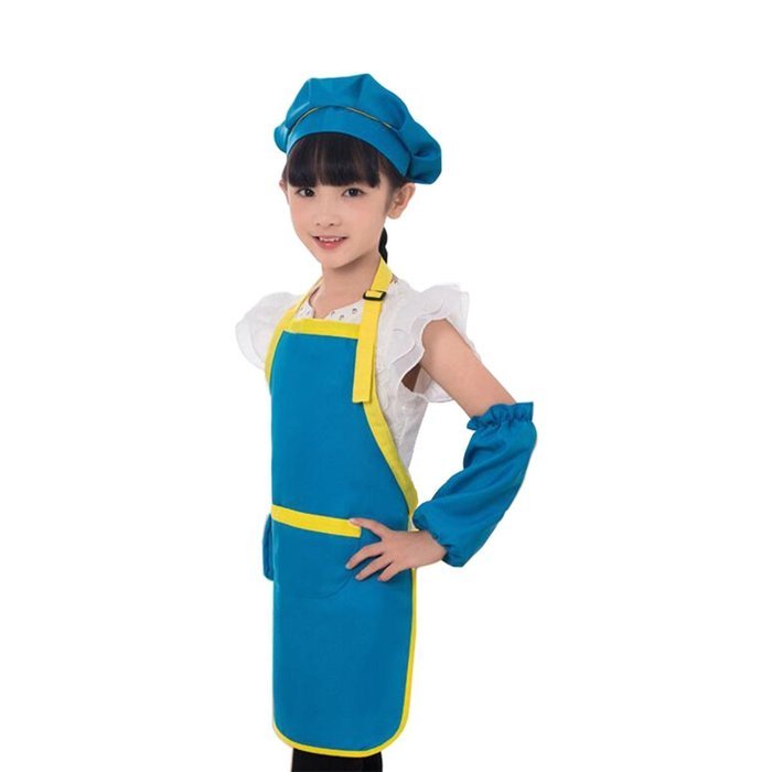 Generic Children's Artists Aprons - Kitchen, Classroom, Community Event, Crafts & Art Painting Activity (M, blue) N16