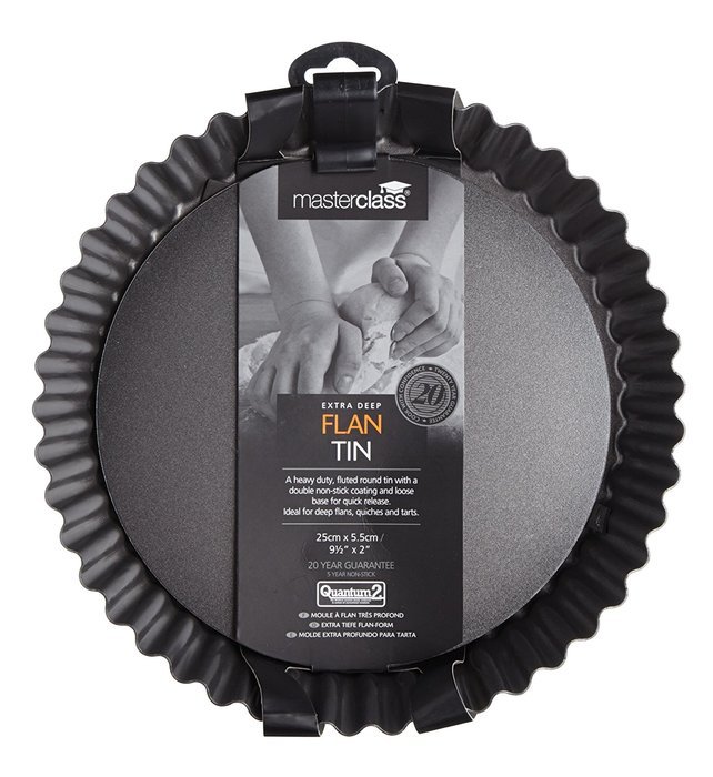 Master Class 25cm Non-Stick Extra Deep Fluted Flan Tin With Loose Base