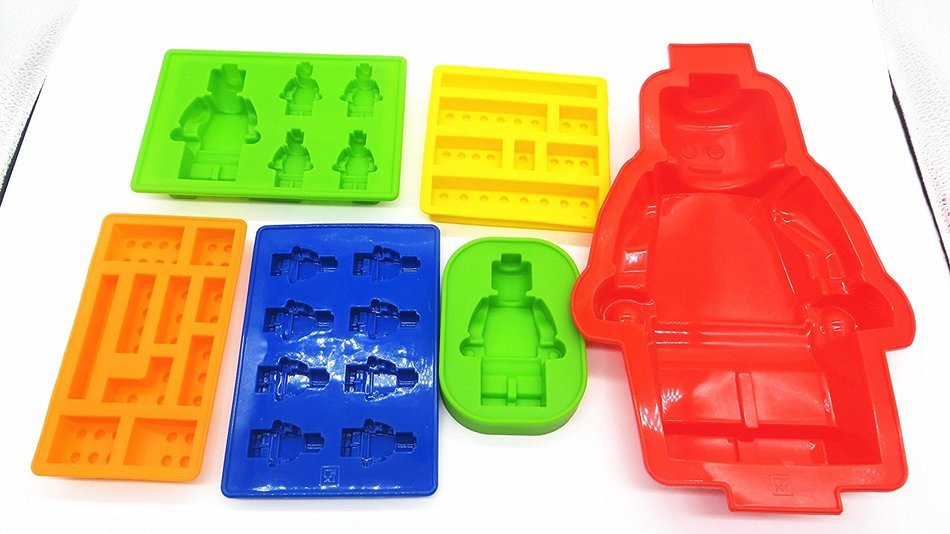 Kitchen Connect Premium Building Blocks,Bricks & Minifigure silicone molds,6pack for Ice Cube Molds,Chocolate... N8