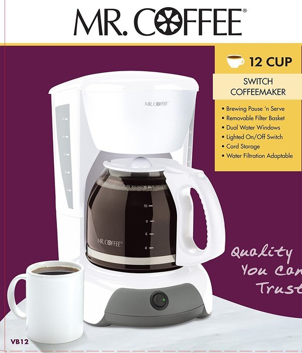 Mr. Coffee VB13 12-Cup Switch Coffeemaker, Black N4