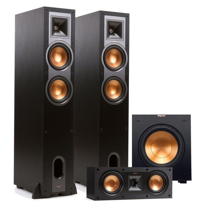 Klipsch R-26F 3.1 Reference Floorstanding Speaker Package with 10" Powered Subwoofer (Black)