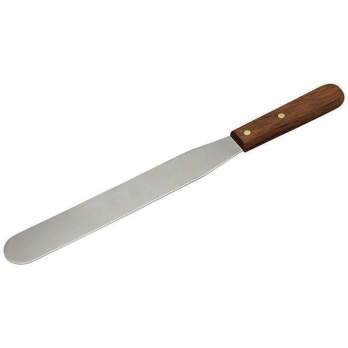 Natural Wood Large Sized Straight Spatula, 10 Inch Blade N4