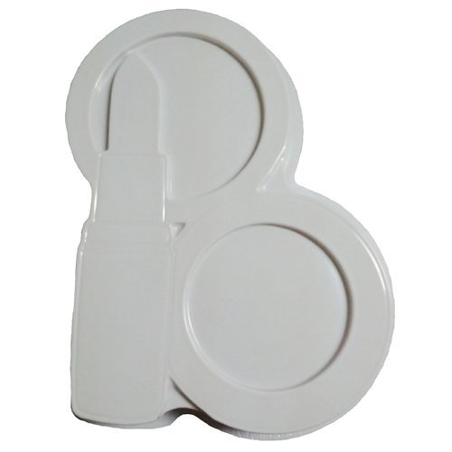 CK Products 49-5404 Plastic Lipstick Compact Cake Pan, White
