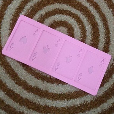Y&XL&H Poker Fondant Cake Chocolate Silicone Mold Cupcake Cake Decoration Tools,L23cmW10cmH0.6cm