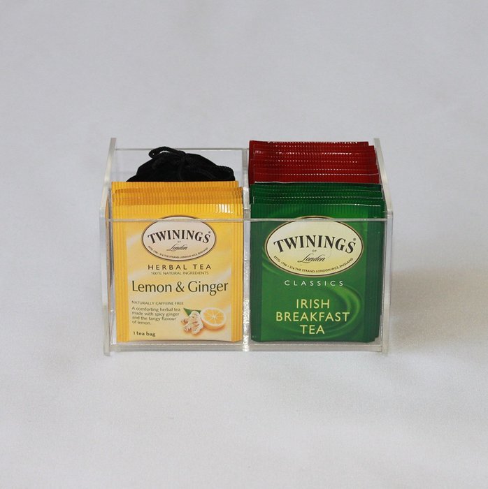 Teacaso Travel Tea Chest Organizer w/ Tea Bags and Spice Jar N4