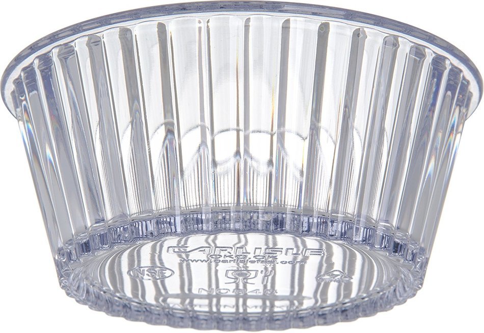 Carlisle 084507 SAN Fluted Ramekin, 4.5-oz. Capacity, 1.50 x 3.50", Clear (Case of 48) N2