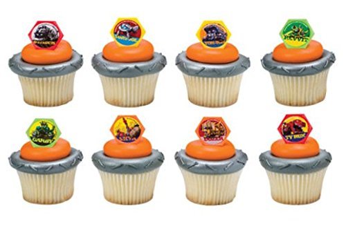 Dinotrux Reptools Cupcake Rings Party of 24 Cupcake Decoration Kit