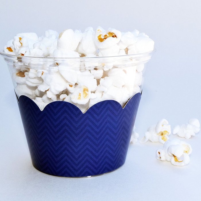 Navy Blue Chevron Cupcake Wrappers, Nautical Decoration, Confetti Couture Party Supplies, 36 Wraps N5