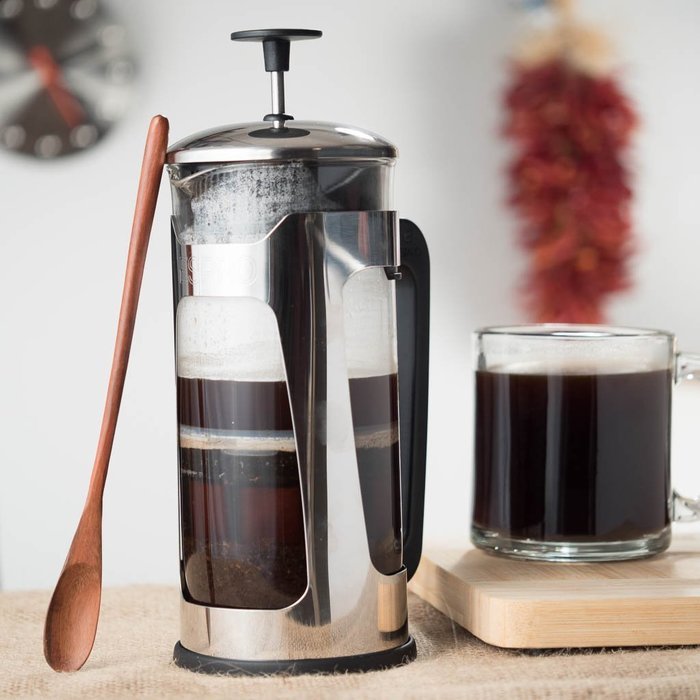 Espro Press P5 - French Press Coffee Press with Thick & Durable SCHOTT Duran glass + Bonus Wooden Stirring Spoon... N17