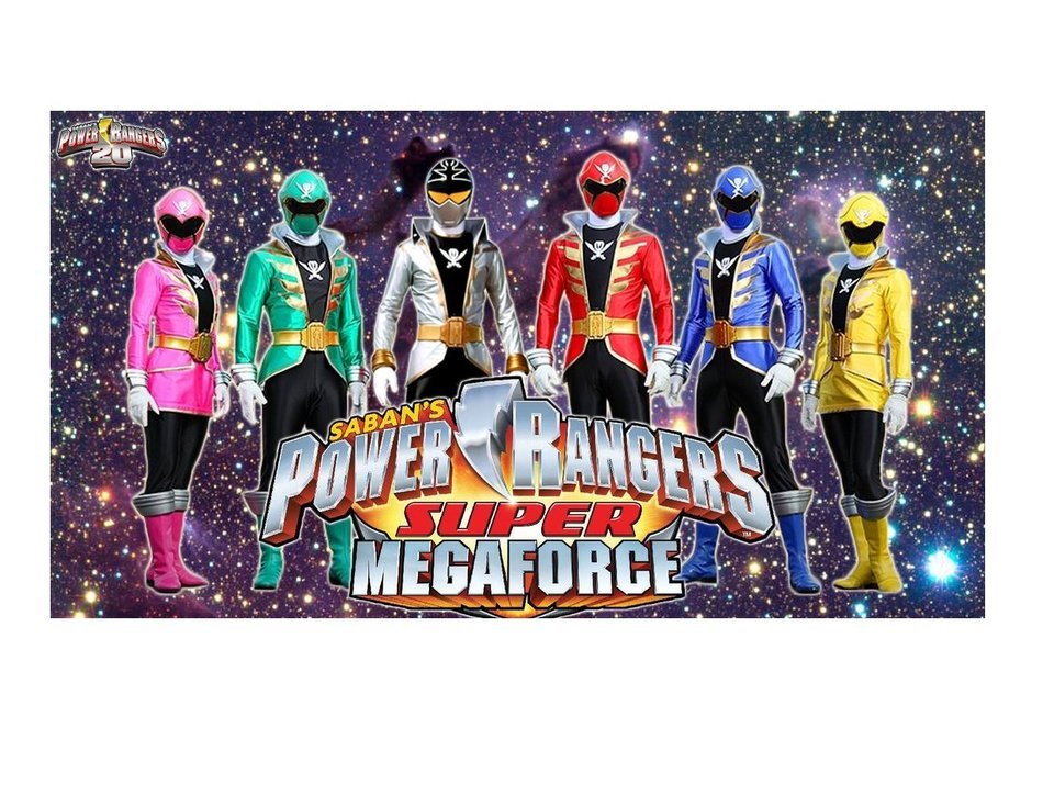 Power Rangers Super Mega Force Image Photo Cake Topper Sheet Personalized Custom Customized Birthday Party - 1...