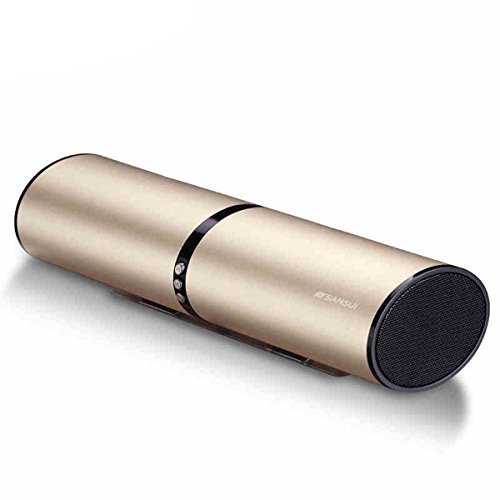SNEED-Long cylindrical metal wireless card Bluetooth 4.0 handsfree stereo Bluetooth Speaker , Silver