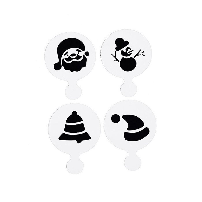DECORA 16 Pieces Cake Cappuccino Coffee Barista Stencils Templates Strew Pad N33