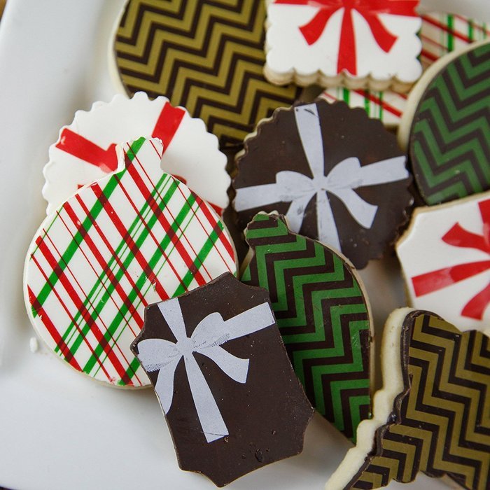 Bows White Cocoa Butter Chocolate Transfer Sheet by GSA